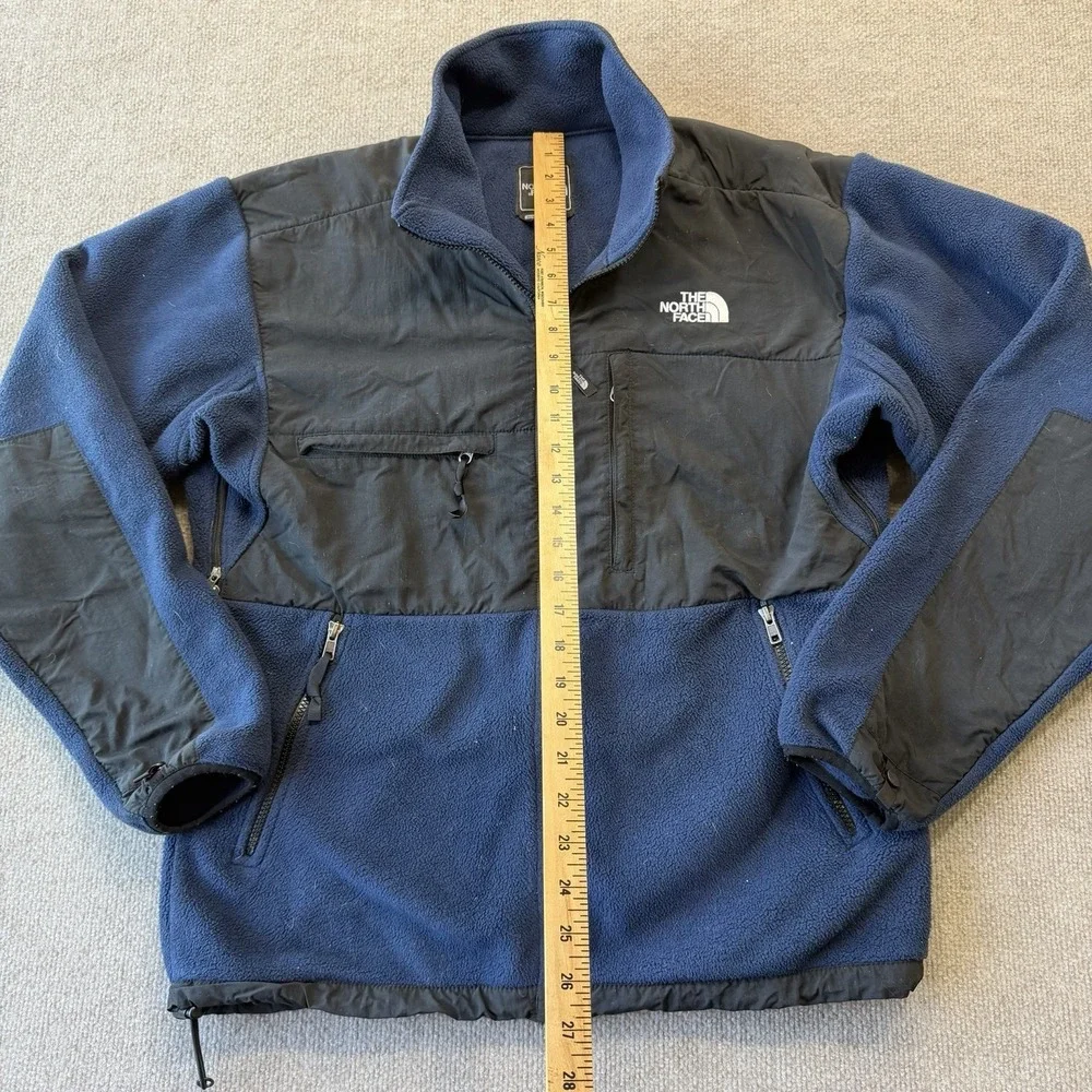 Vintage The North Face Denali Jacket Mens M Polartec Fleece Full Zip Blue Black‎